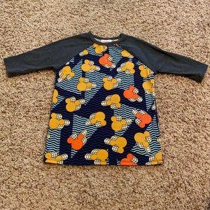 LuLaRoe 3/4 sleeve Mickey Mouse top